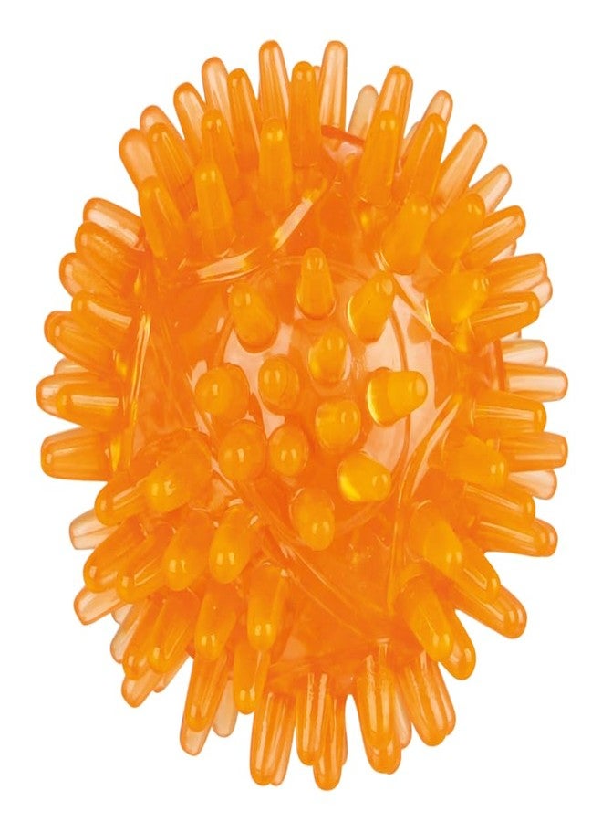 TRIXIE Glowing Hedgehog Ball for Dogs & Cats | Soundless, Floatable, Durable TPR Pet Toy | 5 cm, Orange | Interactive Chew & Fetch Toy for All Breed Sizes - Image 1